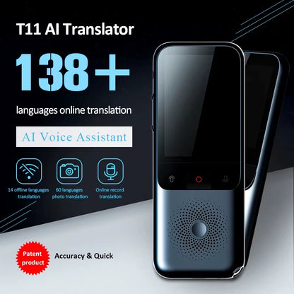 2025 New T11 Audio Translator Portable 138 Language Smart Translator Offline in Real Time Smart Voice AI Voice Photo Translator