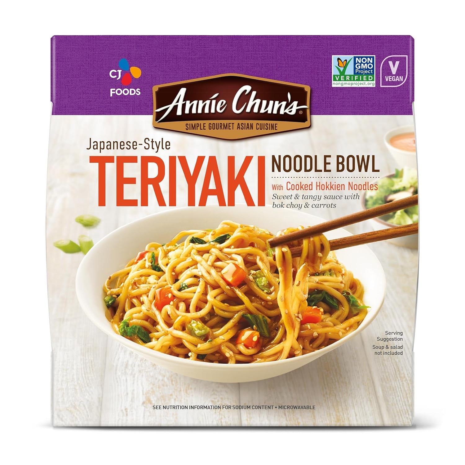 Noodle Bowl, Japanese-Style Teriyaki, Non GMO, Vegan, 7.8 Oz (Pack of 6)