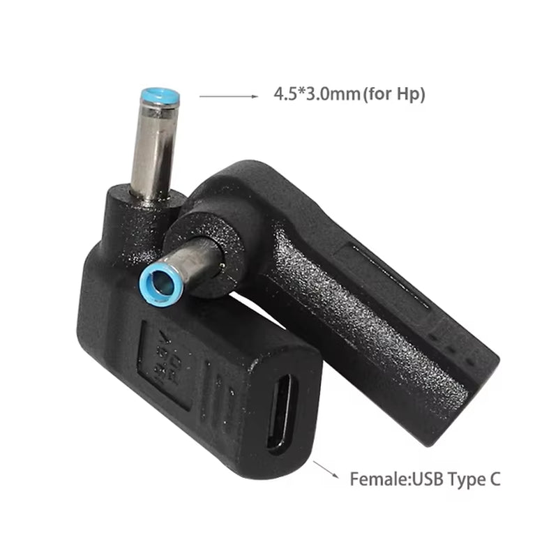 Type C to Dc Power Jack  Laptop Power Adapter Connector USB C to Notebook Charger Converter for Asus Hp Lenovo Laptop