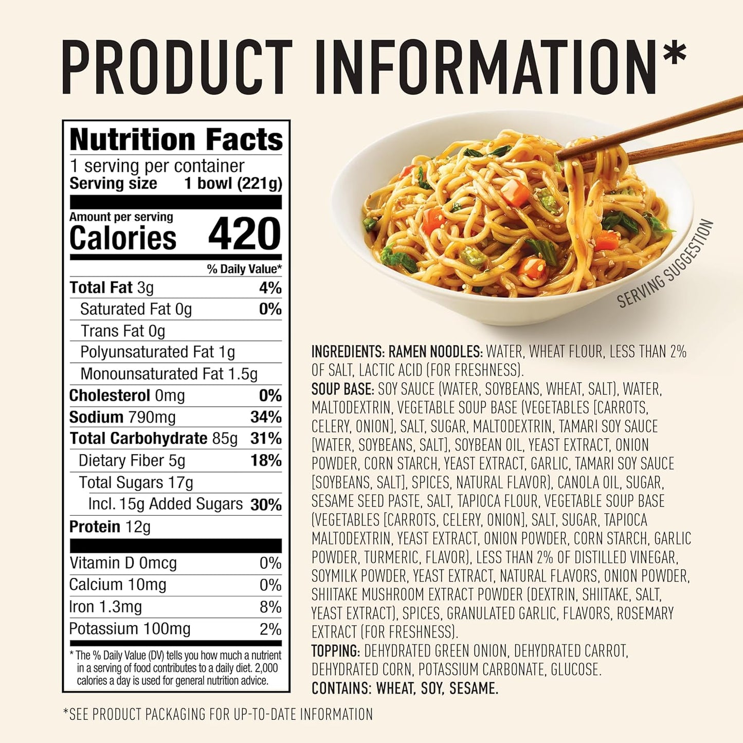 Noodle Bowl, Japanese-Style Teriyaki, Non GMO, Vegan, 7.8 Oz (Pack of 6)