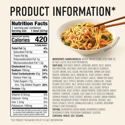 Noodle Bowl, Japanese-Style Teriyaki, Non GMO, Vegan, 7.8 Oz (Pack of 6)