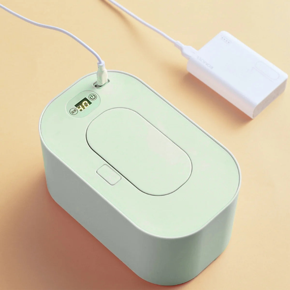 Baby Wipe Warmer Baby Wipe Heater Large Capacity Smart Wet Wipes Warmer,Adjustable Temperature,Green