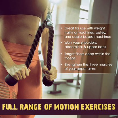 Cable Machine Attachment, Row Handles, Tricep Rope, Straight Bar, V Bar, LAT Pulldown Accessories Load 880 LB for Home Gym