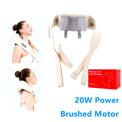 26W Neck and Shoulder Massager Wireless Shoulder and Back Kneading Massage Shawl Trapezius Neck Cervical Masajeador