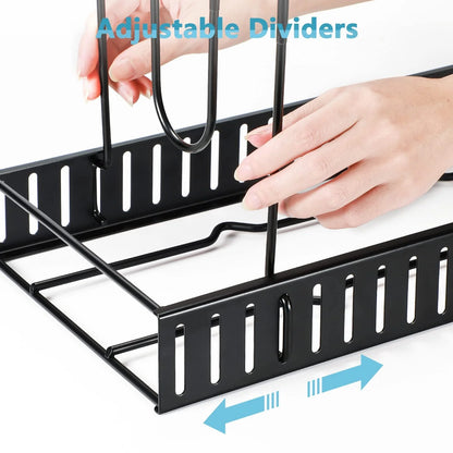 Pot Organizer Rack 8 Tiers Pots and Pans Organizer, Pot Lid Organizer for Kitchen Cabinet Cookware Organizers and Storage,Upgraded