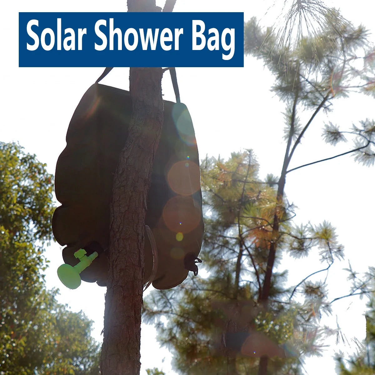 Solar Shower Bag 5 Gallons/20L Solar Heating Camping Shower Bag for Camping Beach Swimming Outdoor Traveling Hiking