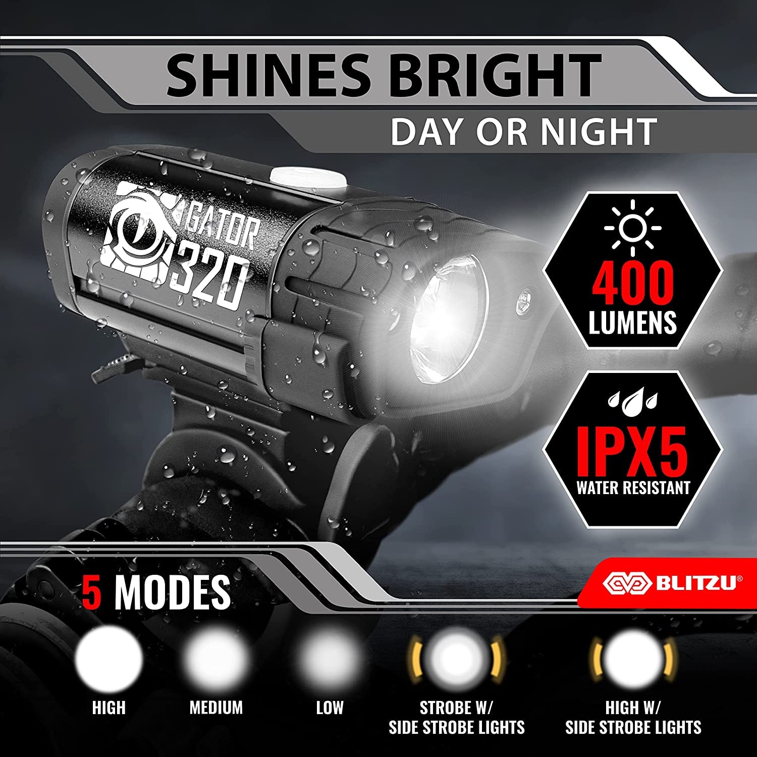 Conjunto Luces Para Bicicleta Con Campana Faro Delantero Recargable Por USB-C