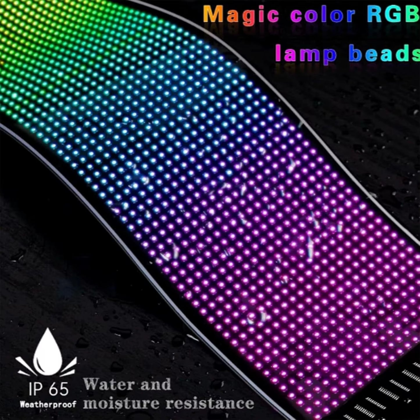 Multifunctional Bright Devil Eyes LED Light for Car Windshield Flexible Programmable Scrolling LED Display Bluetooth APP Control