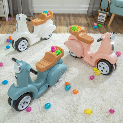 Ride along Aqua Scooter Plastic Toddler Foot-To-Floor Riding Toy for Ages 18M-4Y