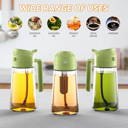 16Oz Glass Oil and Vinegar Dispensing Bottles, 2 Pack