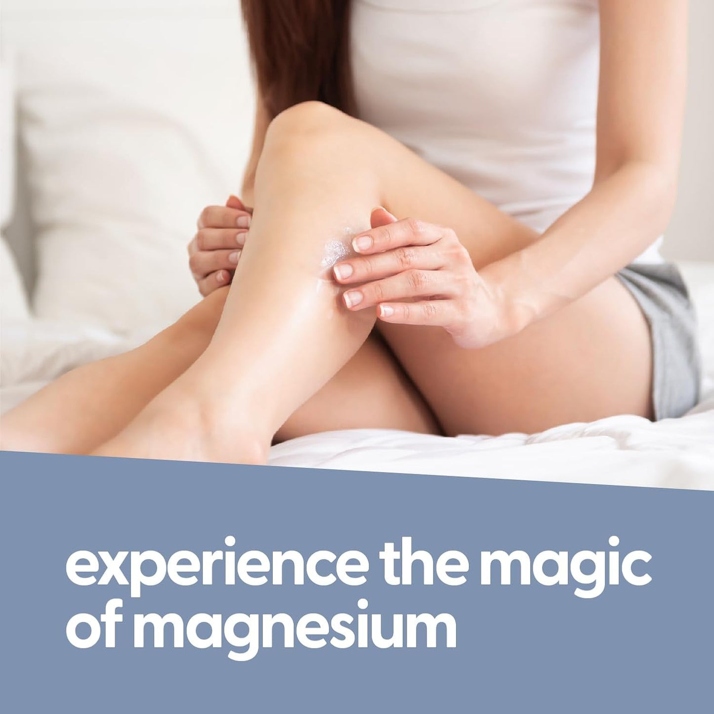Unscented Magnesium Lotion for Sleep & Leg Cramps, Suitable for Sensitive Skin, Helps with Muscle Relaxation, Soothes Tired Legs & Foot Aches and Supports Restful Nights, 8 Fl Oz