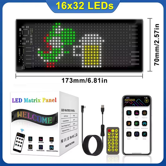 Multifunctional Bright Devil Eyes LED Light for Car Windshield Flexible Programmable Scrolling LED Display Bluetooth APP Control