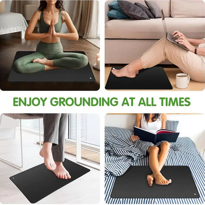 60*90CM Grounding Mat for Improving Sleep Grounding Pad with Earthing 4.5M Cord Recovery Protection Release Electrostatic