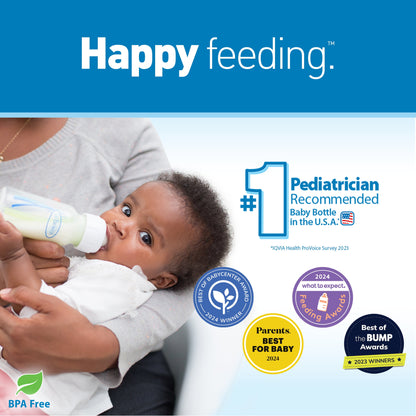 Natural Flow Anti-Colic Options+ Narrow Breast to Bottle Feeding Set, Clear, 4Oz, 4 Pack