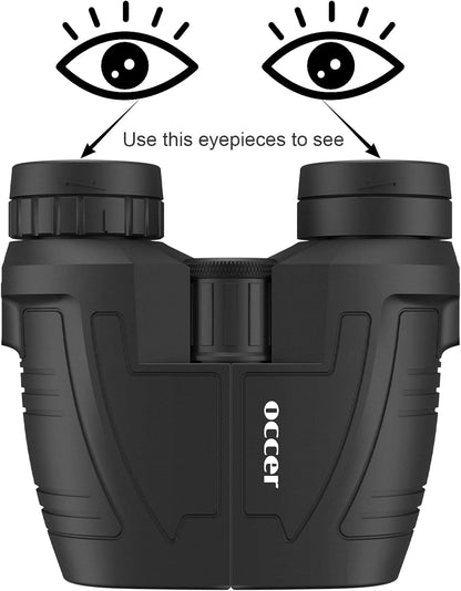 12X25 Compact Binoculars for Adults and Kids, Large Eyepiece Waterproof Binocular with Low Light Vision,High Powered Easy Focus Binoculars for Bird Watching,Outdoor Hunting,Travel,Sightseeing