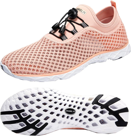 Women'S Quick Drying Aqua Water Shoes,3-Second Drainage & All-Terrain for Swimming,Hiking,Yoga