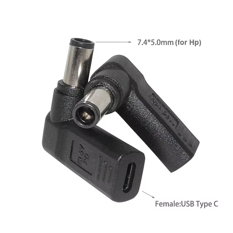 Type C to Dc Power Jack  Laptop Power Adapter Connector USB C to Notebook Charger Converter for Asus Hp Lenovo Laptop
