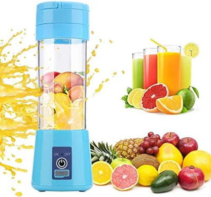 380Ml Electric Portable Juicer Blender Cup, Household Fruit Mixer with Six Blades in 3D, USB Rechargeable Juice Blender Magnetic Secure Switch Electric Fruit Mixer (Purple) (Blue)
