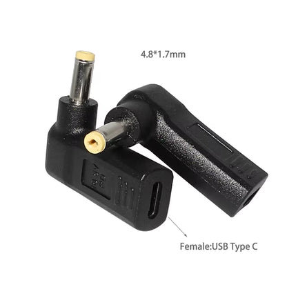 Type C to Dc Power Jack  Laptop Power Adapter Connector USB C to Notebook Charger Converter for Asus Hp Lenovo Laptop