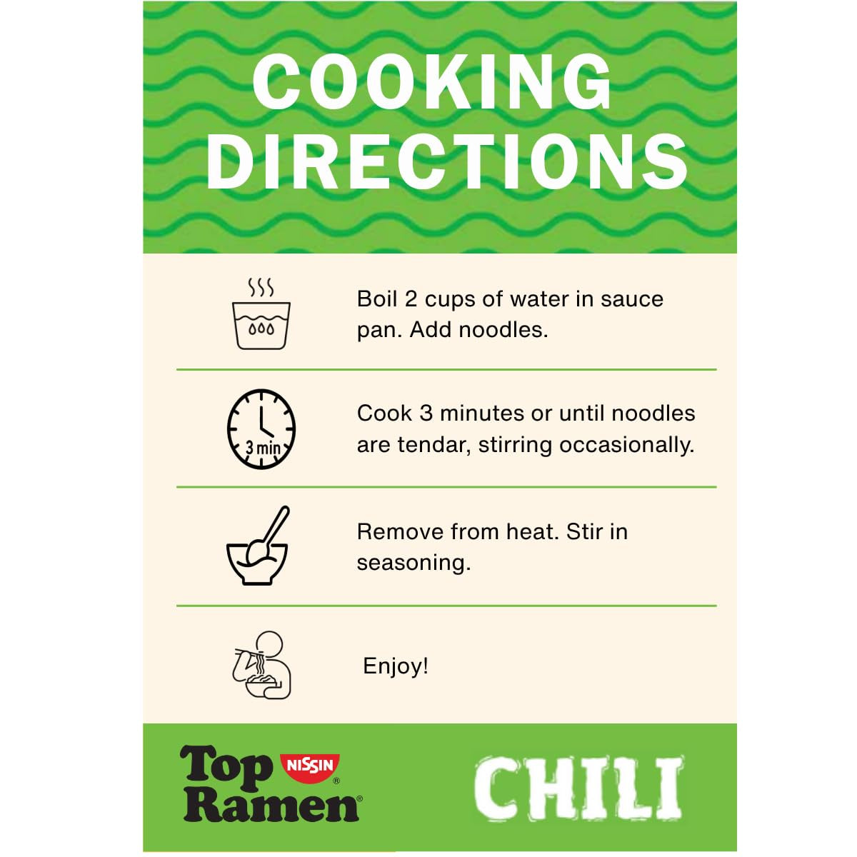 Top Ramen Noodle Soup, Chili, 3 Ounce (Pack of 24)