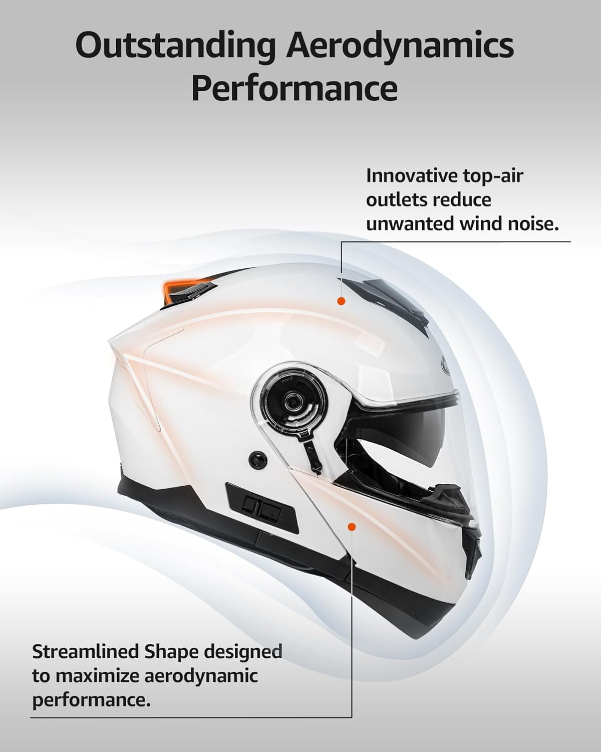 Modular Motorcycle Helmets, DOT Approved Full Face Motorcycle Helmet with Flip up Dual Visor, Helmets for Adults Men Women Helmets for Street Scooter ATV E-Bike - YM-926