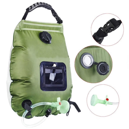 Solar Shower Bag 5 Gallons/20L Solar Heating Camping Shower Bag for Camping Beach Swimming Outdoor Traveling Hiking