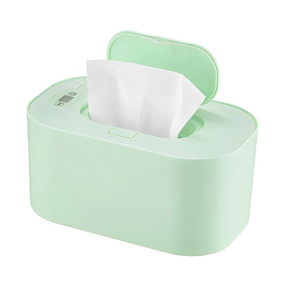 Baby Wipe Warmer Baby Wipe Heater Large Capacity Smart Wet Wipes Warmer,Adjustable Temperature,Green