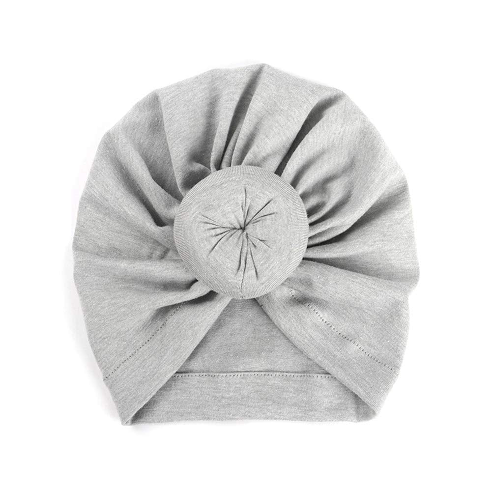 AKAISIHN Baby Turbans Newborn Girl Headwraps Baby Girl Beanie Hat with Bow Hospital Nursery Hat, 7Pcs Knot Baby Hat, Adjustable