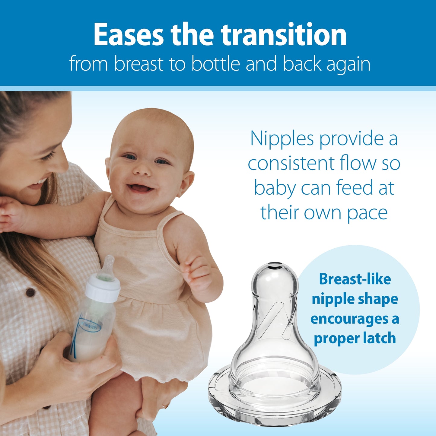 Natural Flow Anti-Colic Options+ Narrow Breast to Bottle Feeding Set, Clear, 4Oz, 4 Pack