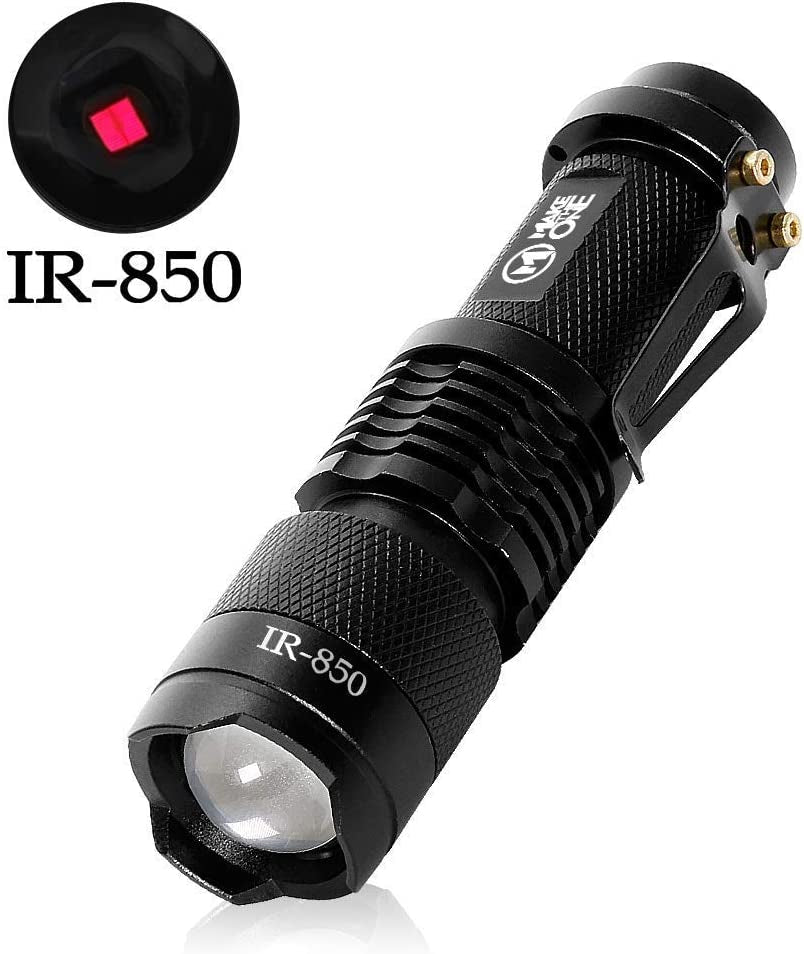 IR Torch 3 Watt 850NM Infrared Light Night Vision Flashlight Torch - Infrared Light Is Invisible to Human Eyes - to Be Used with Night Vision Device (NOT Include Battery)