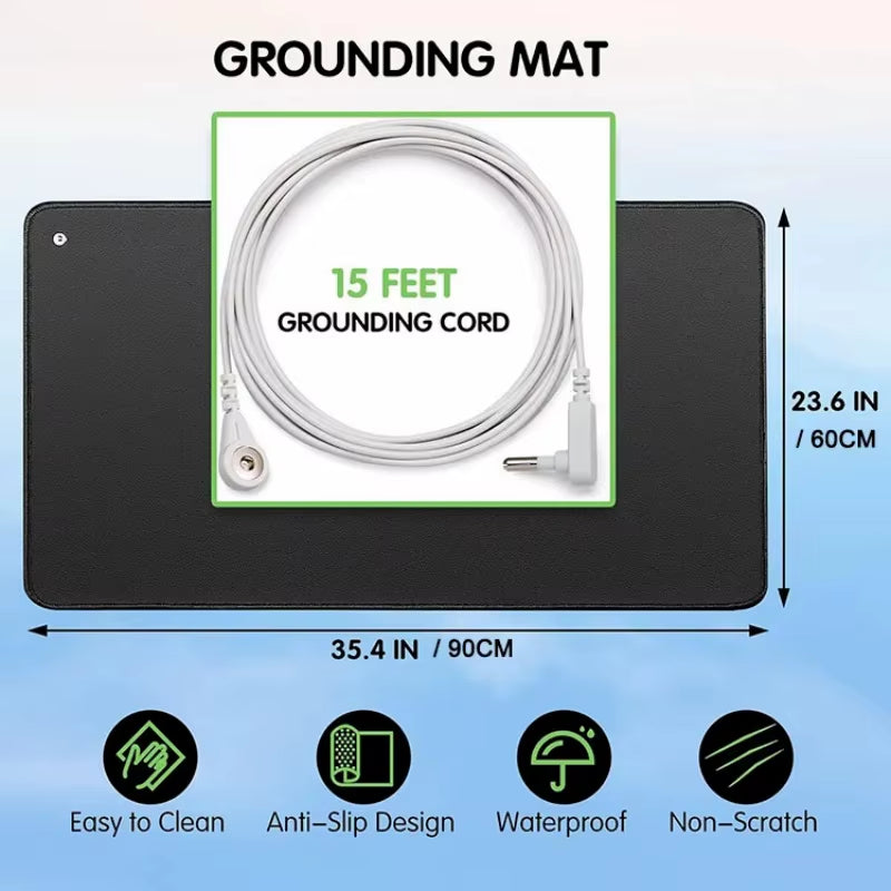 60*90CM Grounding Mat for Improving Sleep Grounding Pad with Earthing 4.5M Cord Recovery Protection Release Electrostatic